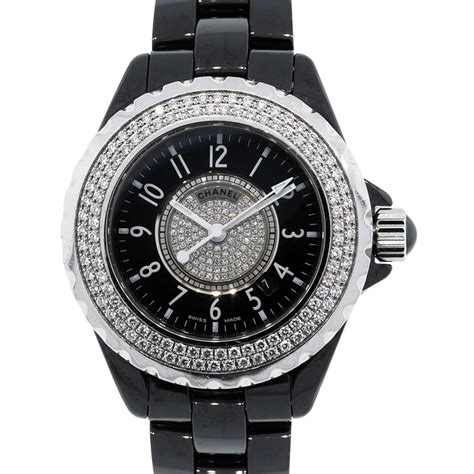 chanel black diamond womens watch